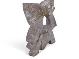 statue of a woman with a bow on a white background