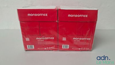 two boxes of monoprice are sitting on a table