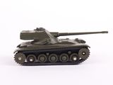 a toy tank that is sitting on a white surface