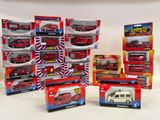 a lot of toy cars in the boxes on the table