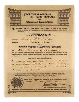 an old document with a black and white image of a certificate