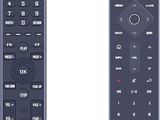 deux télécommandes côte à côte sur un fond blanc