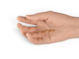 a hand that has a small piece of gold in it