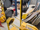 many different types of traffic lights in a warehouse