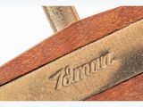 an image of a close up of a wooden object on a white background