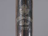 a close up of a baseball bat with a logo on it