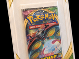 a card game in the package on the black background
