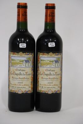 2 bouteilles Château La chapelle des tours (Montagne Saint Emilion) 20 - Photo 1