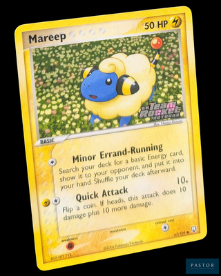 une image représentant une carte Pokémon avec un personnage Pokémon bleu et jaune