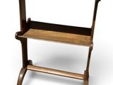 an image of a wooden table with a shelf on top of it