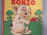 an old children ' s book with a cartoon dog smoking a cigarette