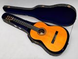 an image of a guitar in a case sitting on a white surface