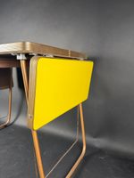 Table de pique-nique pliante en métal et formica jaune, étiq… (photo 3)