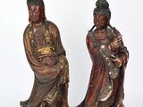 paire de figurines asiatiques représentant un homme et une femme