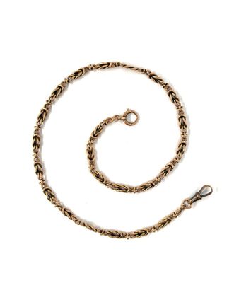 an image of a gold chain with a clasp on a white background