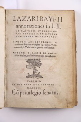 BAIF (Lazare de). Annotationes in legem II De captivis & pos… - Photo 1
