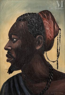 an image of a painting of a woman with braids on her head