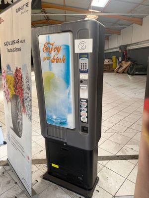 a vending machine that is on display in a building