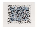 an image of a blue and black abstract painting on a white background