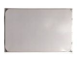silver metal business card holder on a white background