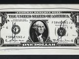 a picture of a one dollar bill with a picture of president george washington on it