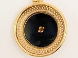 an image of a close up of a black and gold locke