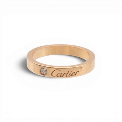 cartier 18k rose gold diamond ring