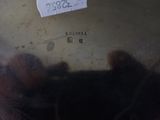a close up of a metal container with a label on it