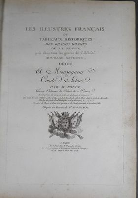 un vieux livre avec une image en noir et blanc