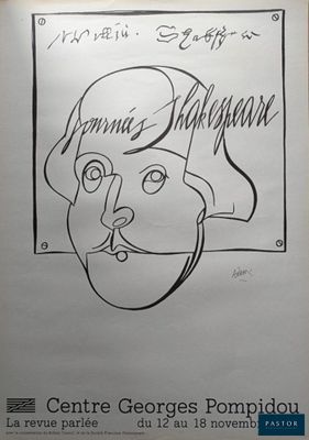 une image représentant une affiche sur laquelle figure le dessin du visage d'un homme
