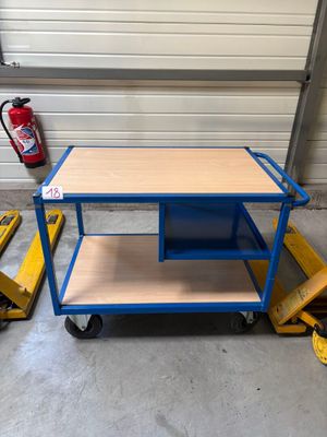 CHARIOT métal laqué bleu - Photo 1