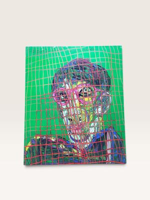 une image représentant un tableau d'un homme sur fond vert