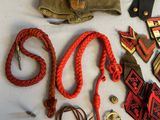 a lot of items that are laying out on the table