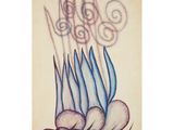 an image of a drawing of a bunch of flowers on a table