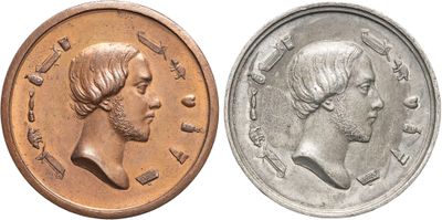 a close up of a coin with a woman ' s face on it