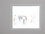 a picture of a picture of a group of people with an umbrella