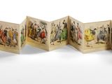 a picture of a group of people that are inside of a book