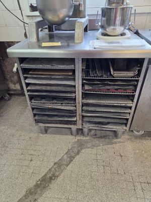 an image of a commercial kitchen with a mixer and other equipment