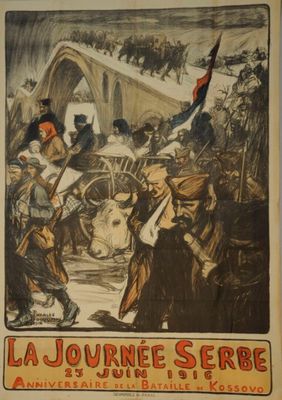 une vieille affiche française faisant la promotion de la Révolution française