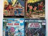 four books of comics, including bull run, and the adventures of bull run