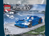 a bag of lego speed racing cars on a blue background