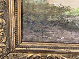 an image of a painting of a landscape with trees in the background