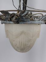 MULLER Frères à LUNEVILLE Lustre à monture en laiton à trois… (photo 3)