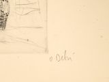 a drawing of a man sitting in a chair