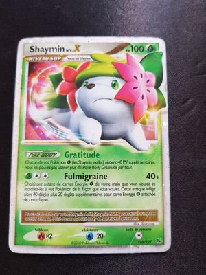 PLATINE - Shaymin niveau x 126/127 - front exellent /back us…