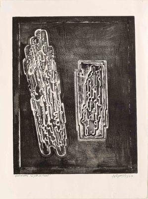 une image représentant un dessin en noir et blanc d'une œuvre d'art
