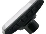 a close up of a cell phone on a stand
