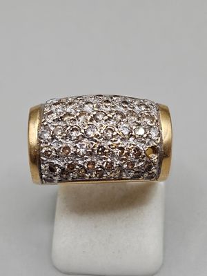 an 18k gold and diamond ring