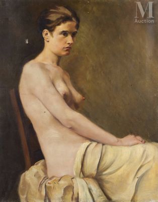 une image représentant un tableau d'une femme nue assise sur une chaise