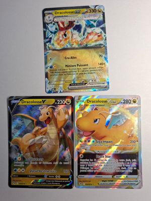 "COLLECTION-POKÉMON-CARTES : DRACOLOSSE (lot de 3)